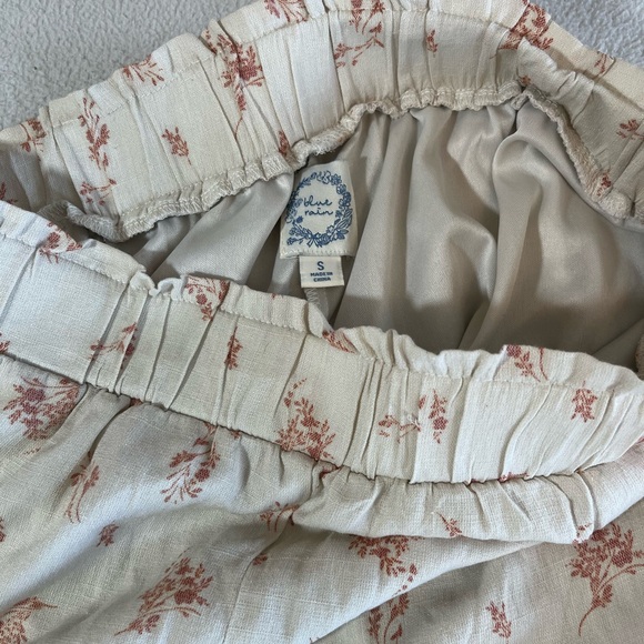 Blue Rain High Waist Floral Shorts with Ruffle Hem - Picture 3 of 3